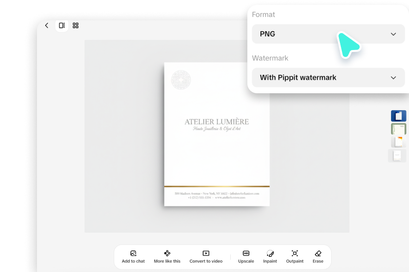Export with and without watermark