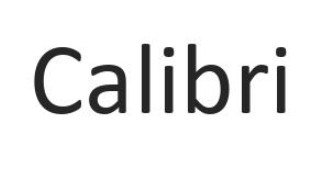 Calibri font