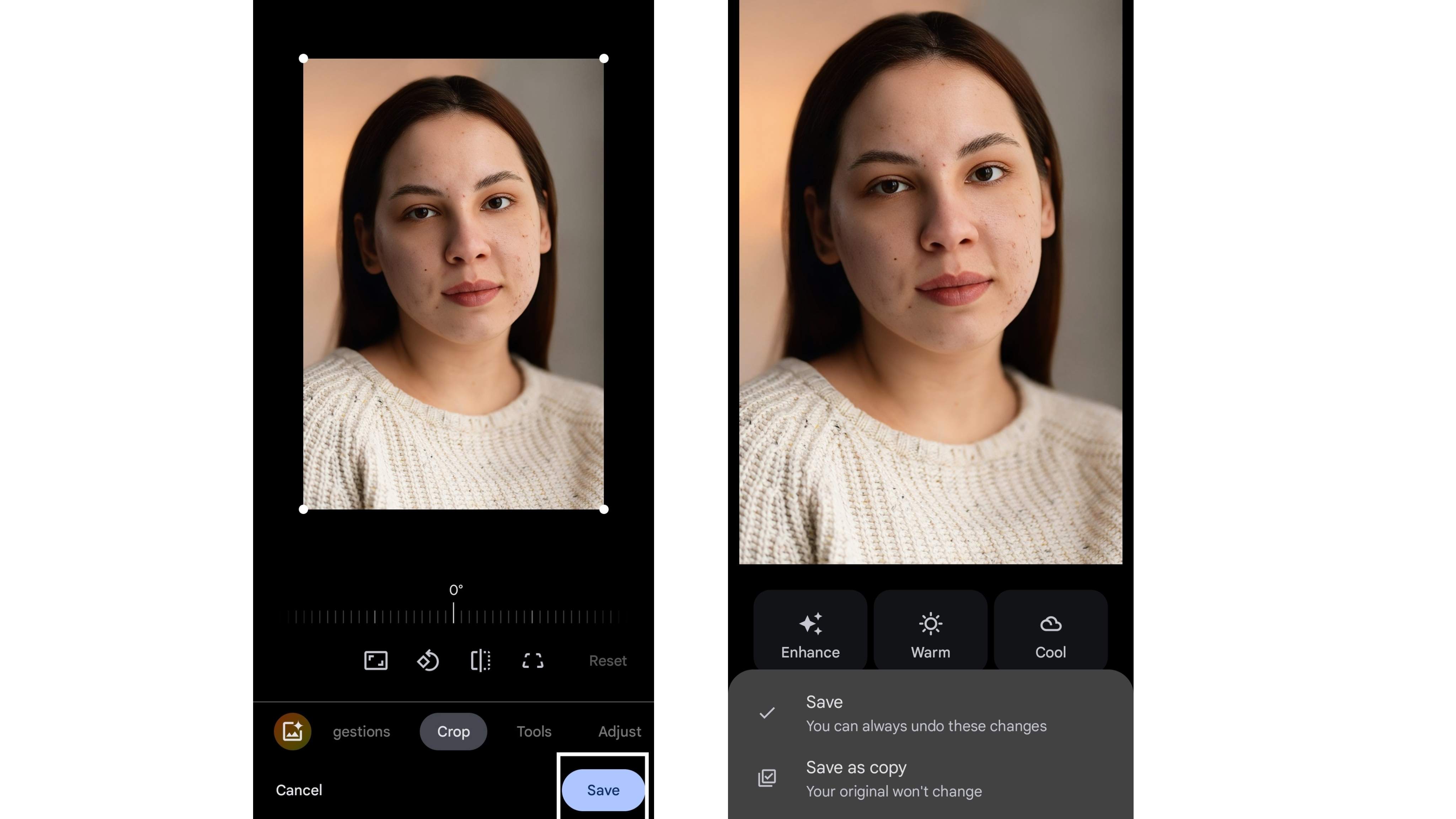 Android cihazlarda fotoğraf düzenleme - Düzenlenmiş fotoğraflarınızı kaydedin ve paylaşın