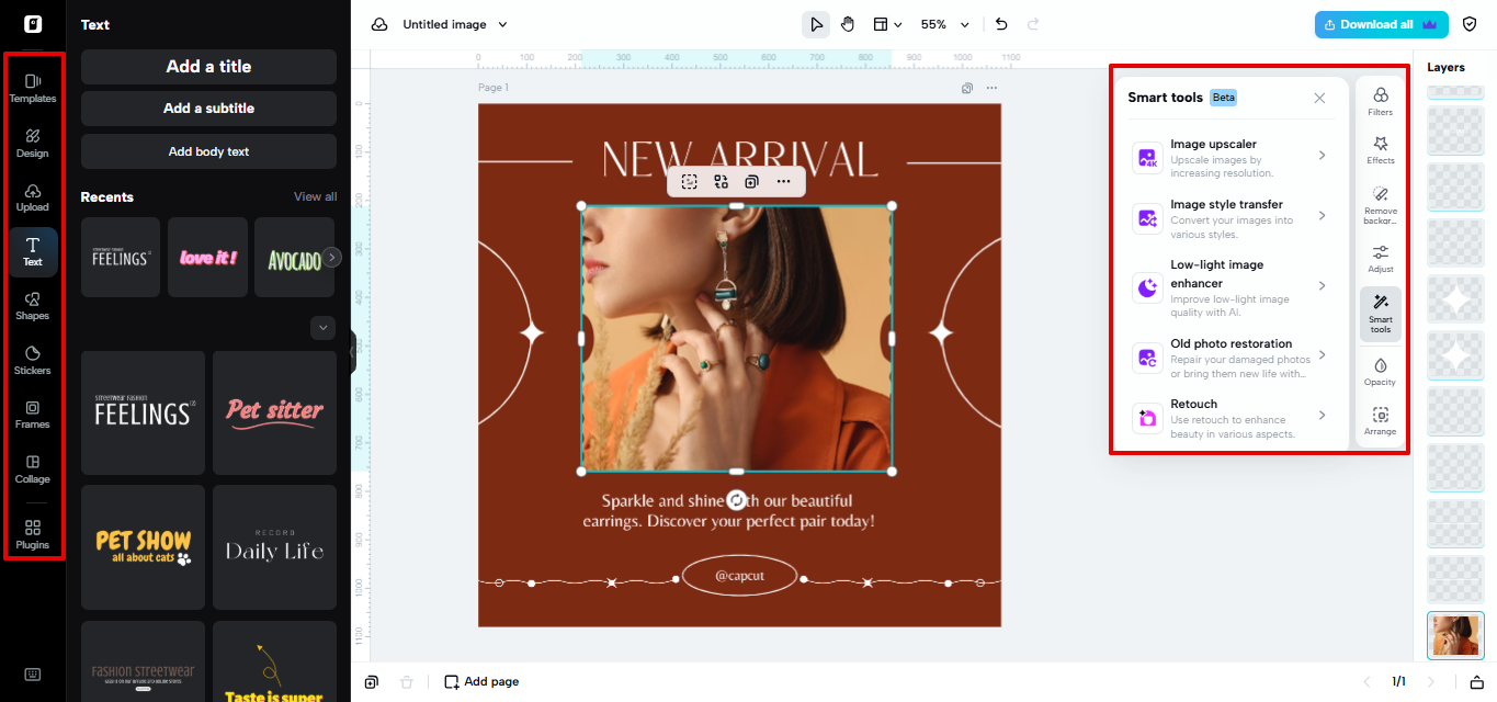 Image editor in Pippit