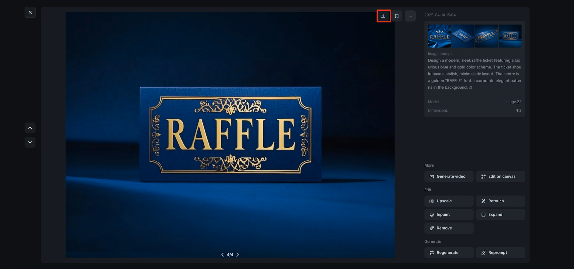 Dreamina: Creating a raffle