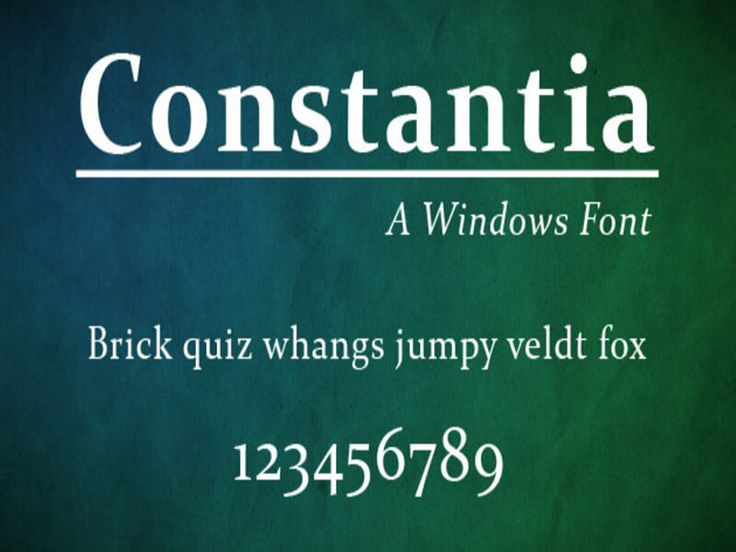 Combined Constantia font styles in one video frame