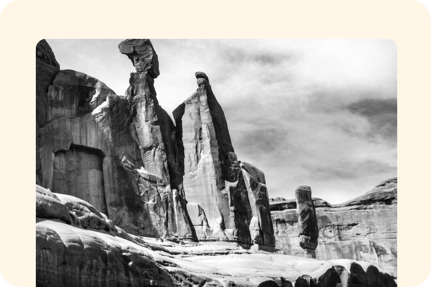 Landscape convert picture to black and white