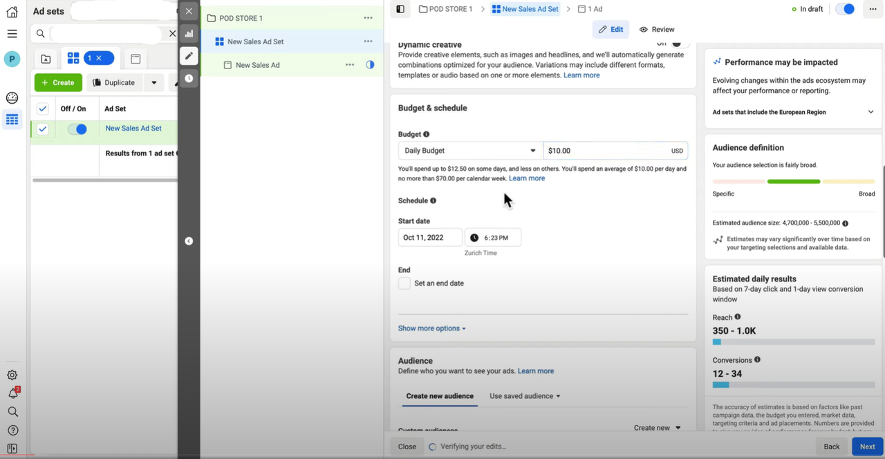 حملة إعلانات الفيديو في Ads Manager