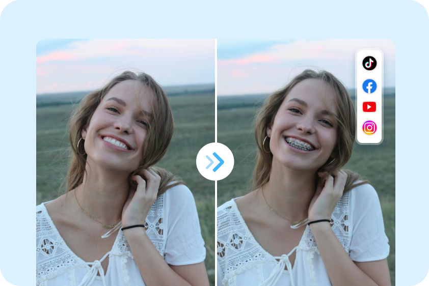 Braces filter photo edit for trends