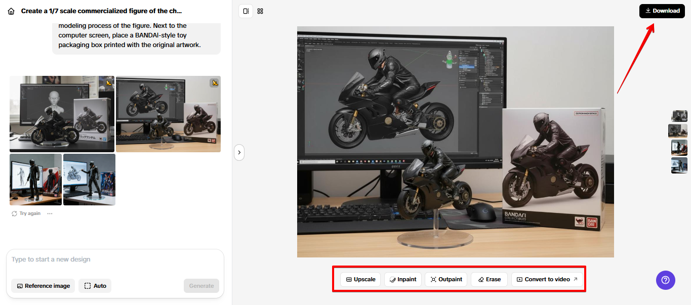 IA para fazer deepfake - Exportando imagem do Pippit