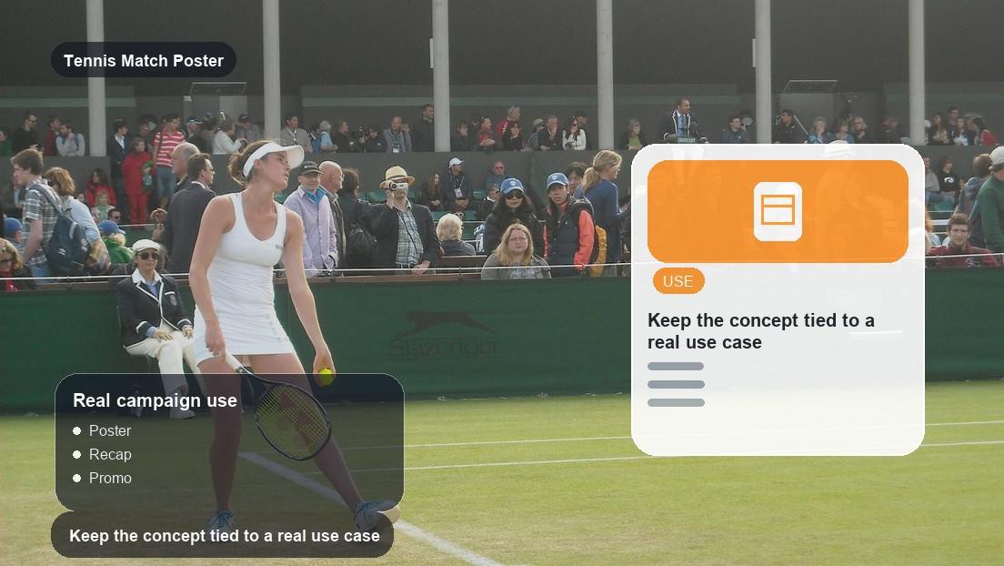 Tennis Match Poster Maker realistic image for keep the concept tied to a real use case