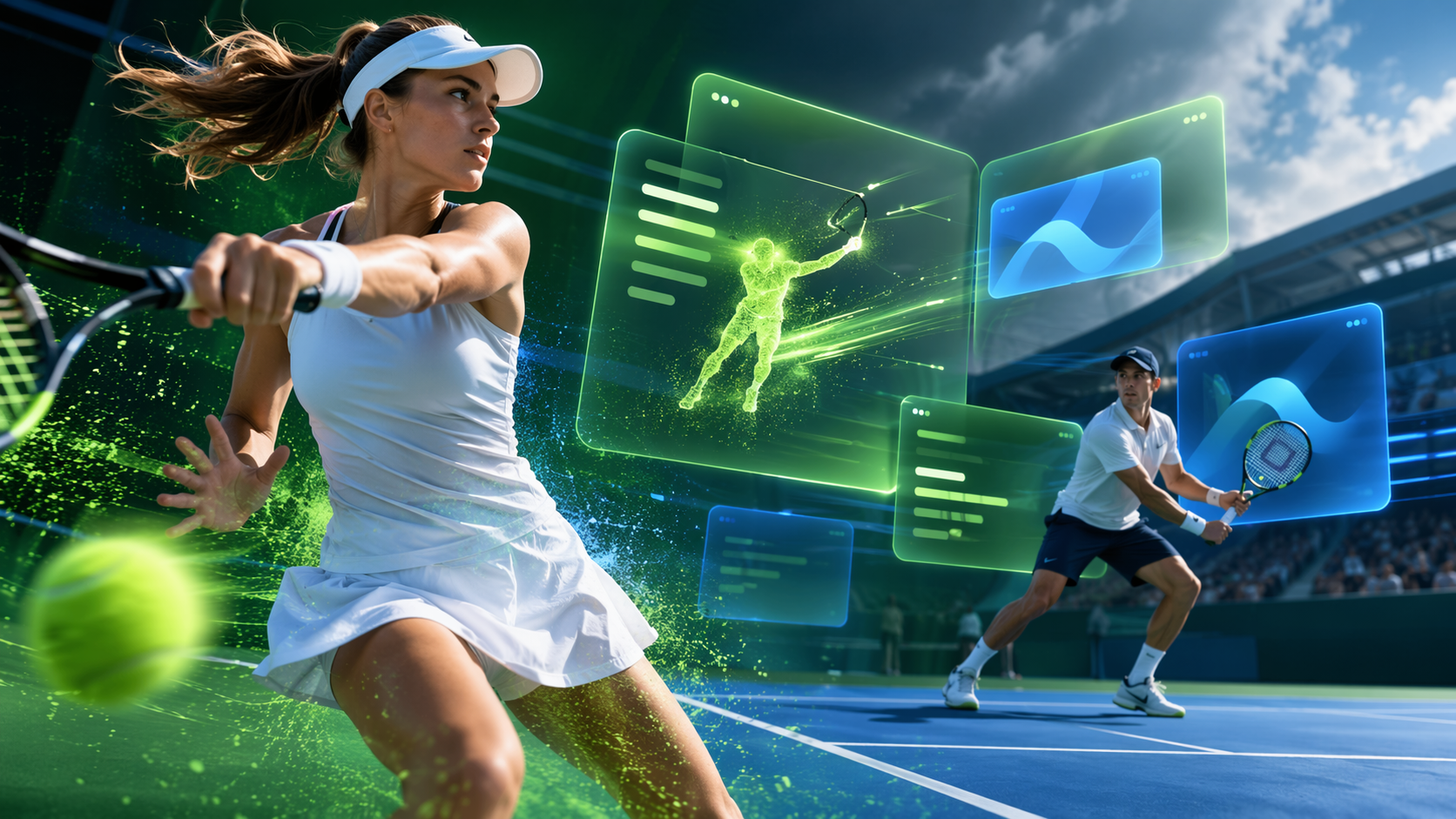 Dreamina tennis AI prompts 16:9 hero image