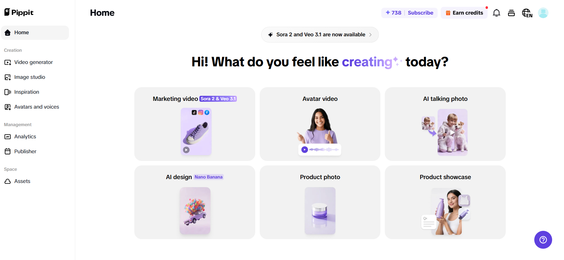 Pippit - Strumento di creazione di contenuti di marketing basato sull'intelligenza artificiale