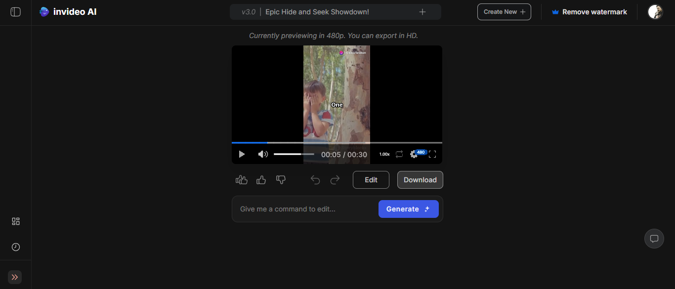 Export the video