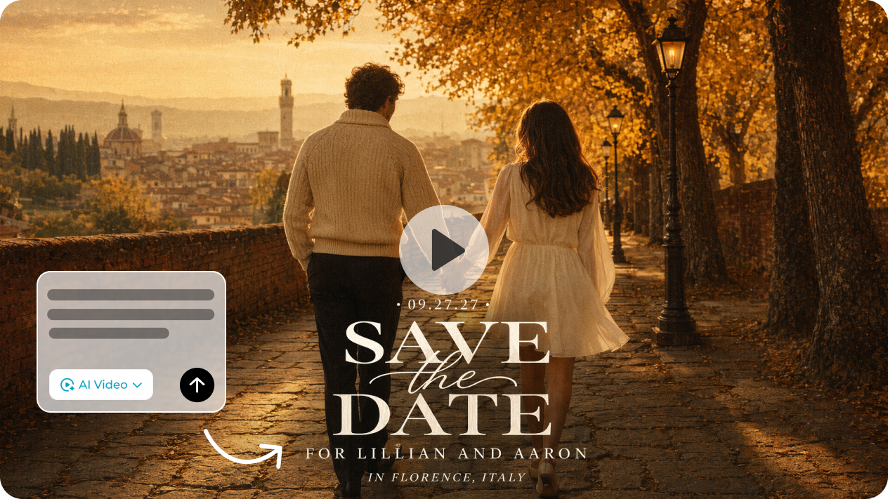 Generate stunning wedding videos from text & images
