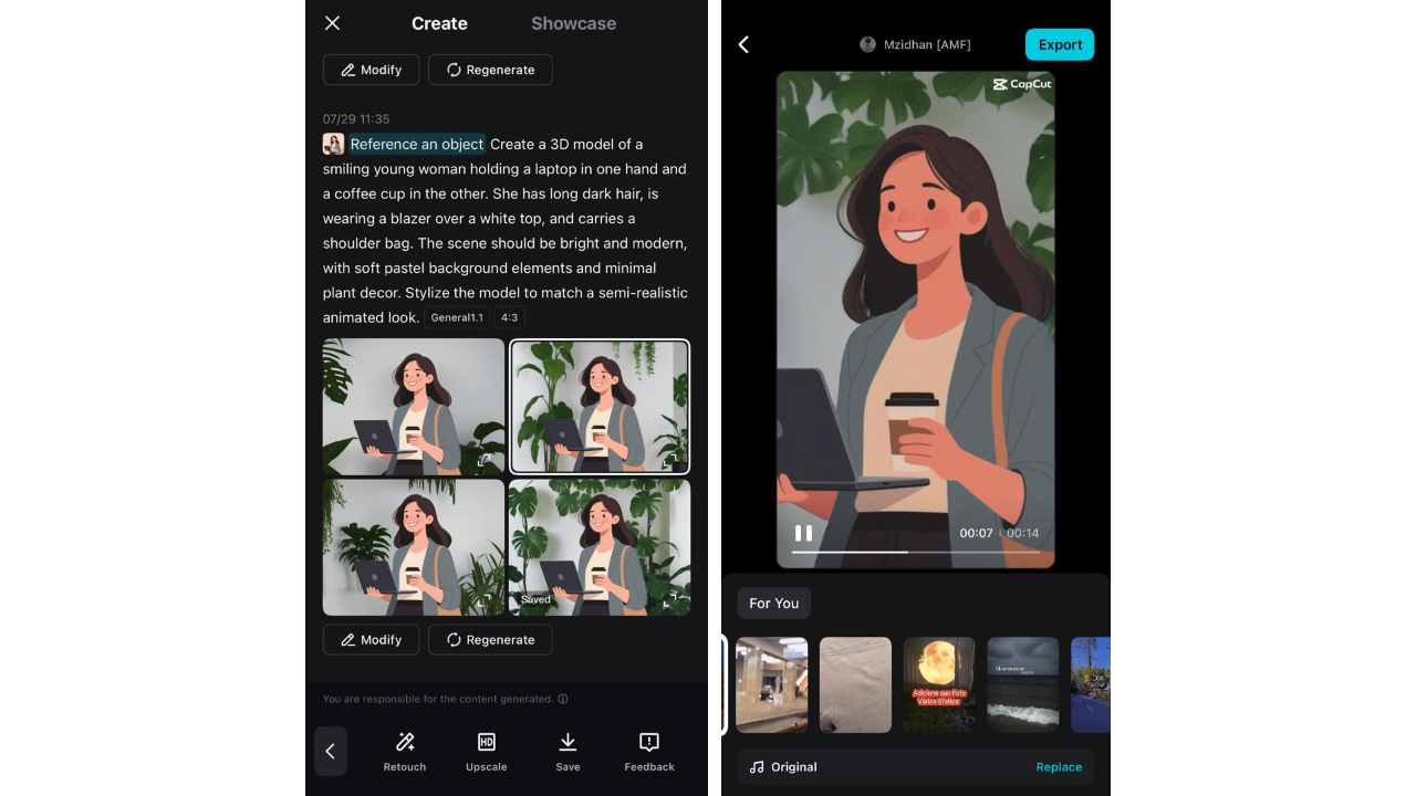 Esporta e utilizza nei progetti