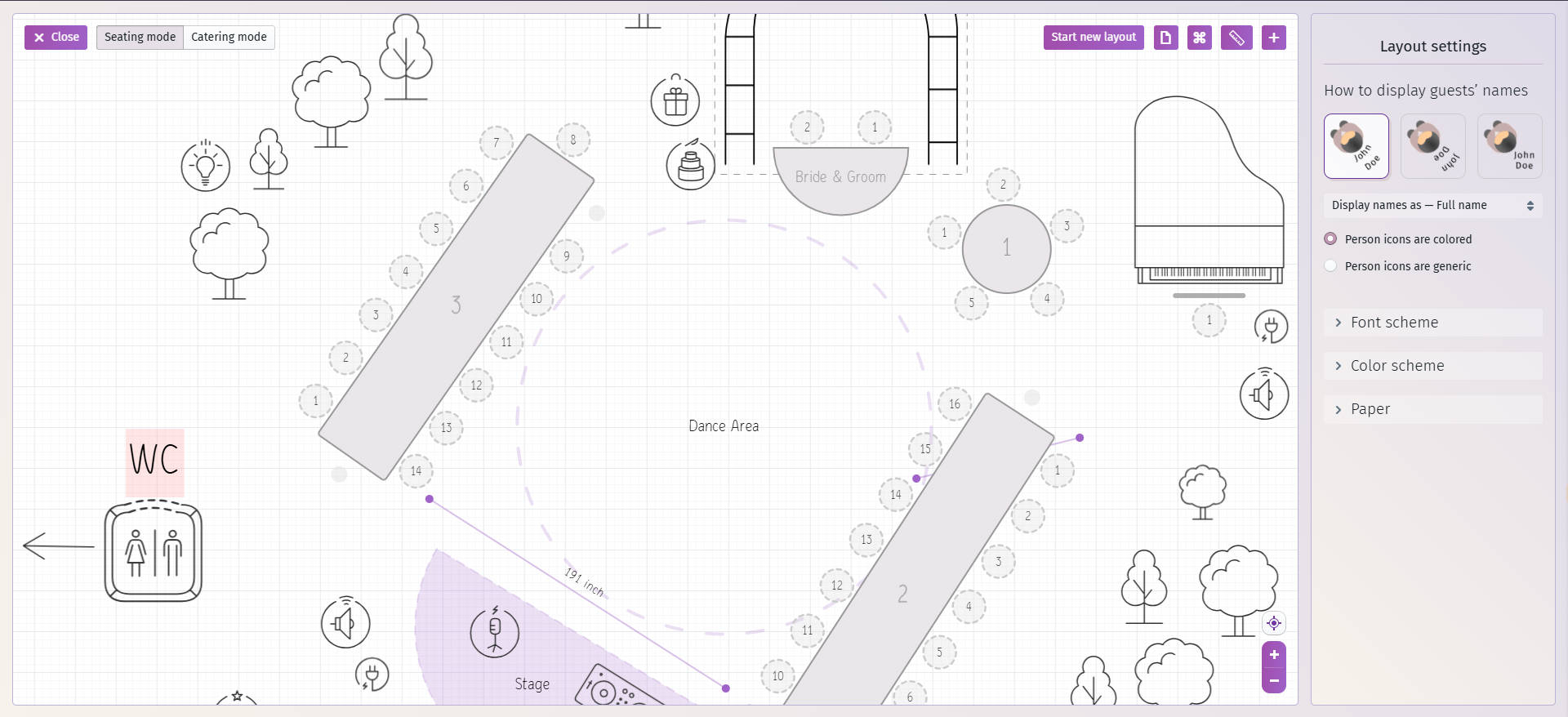 how to make a seating plan for a wedding