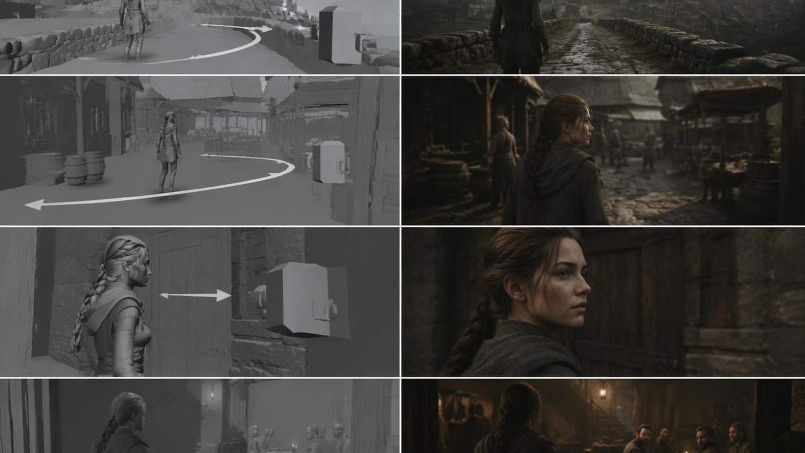 3D camera movement AI video template cover