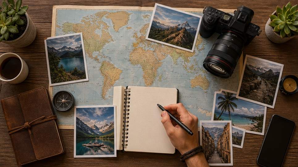 travel portrait prompt planning and scenic image creation visual