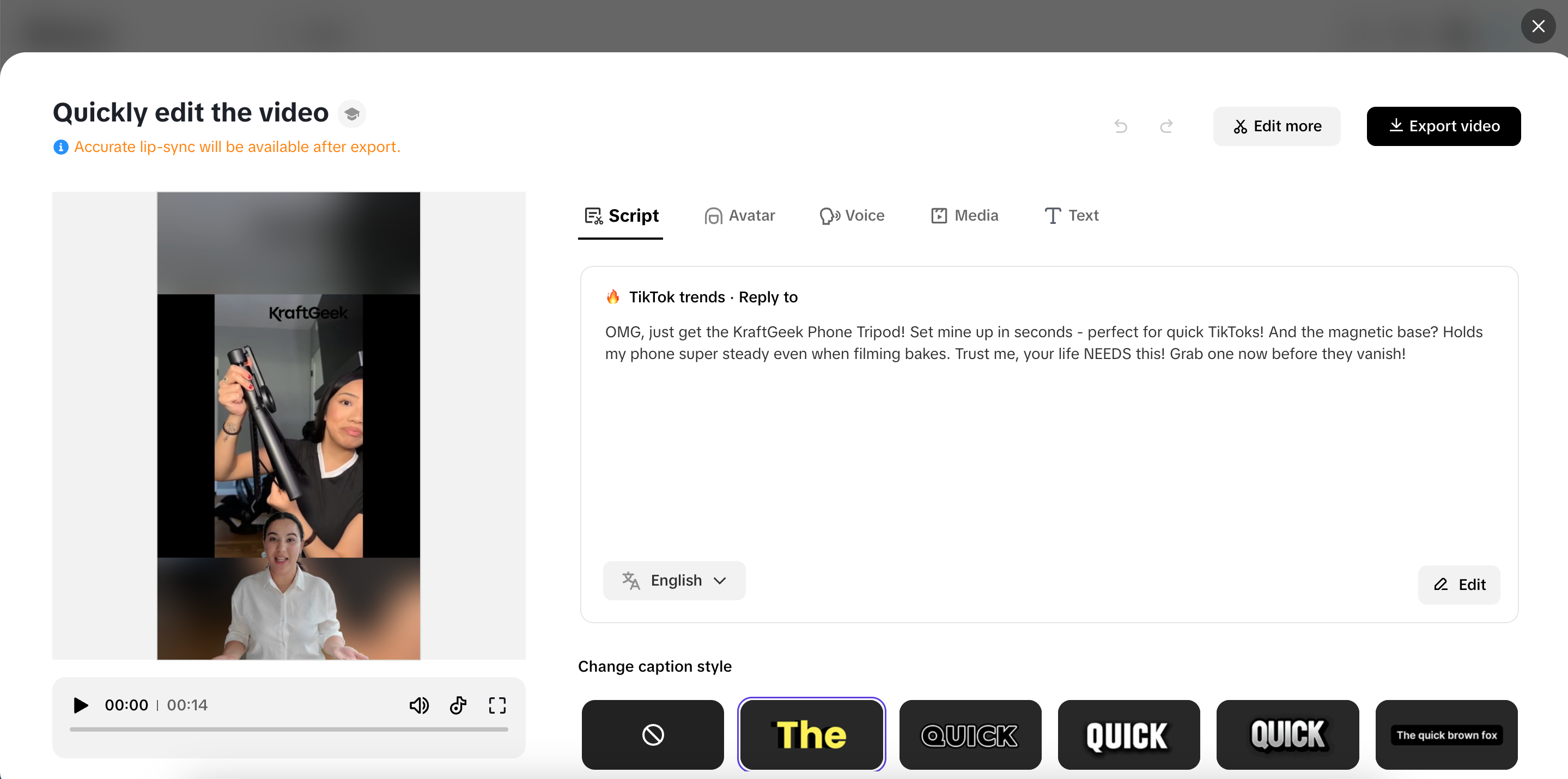 Edit and refine your video