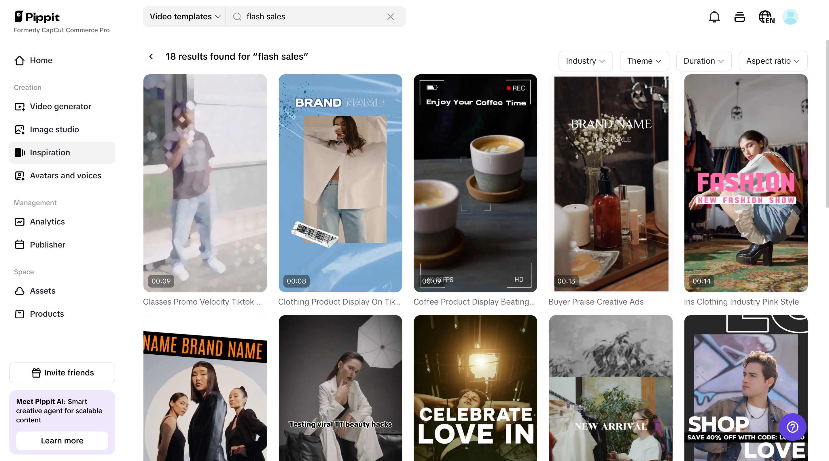 Sign up and access Inspiration