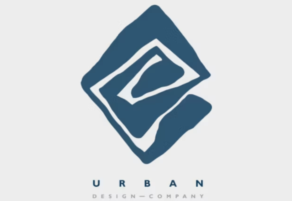 Abstract branding logo design with unique shapes