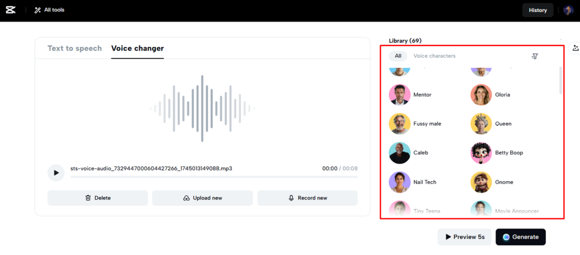 Thư viện bộ lọc giọng nói phong phú