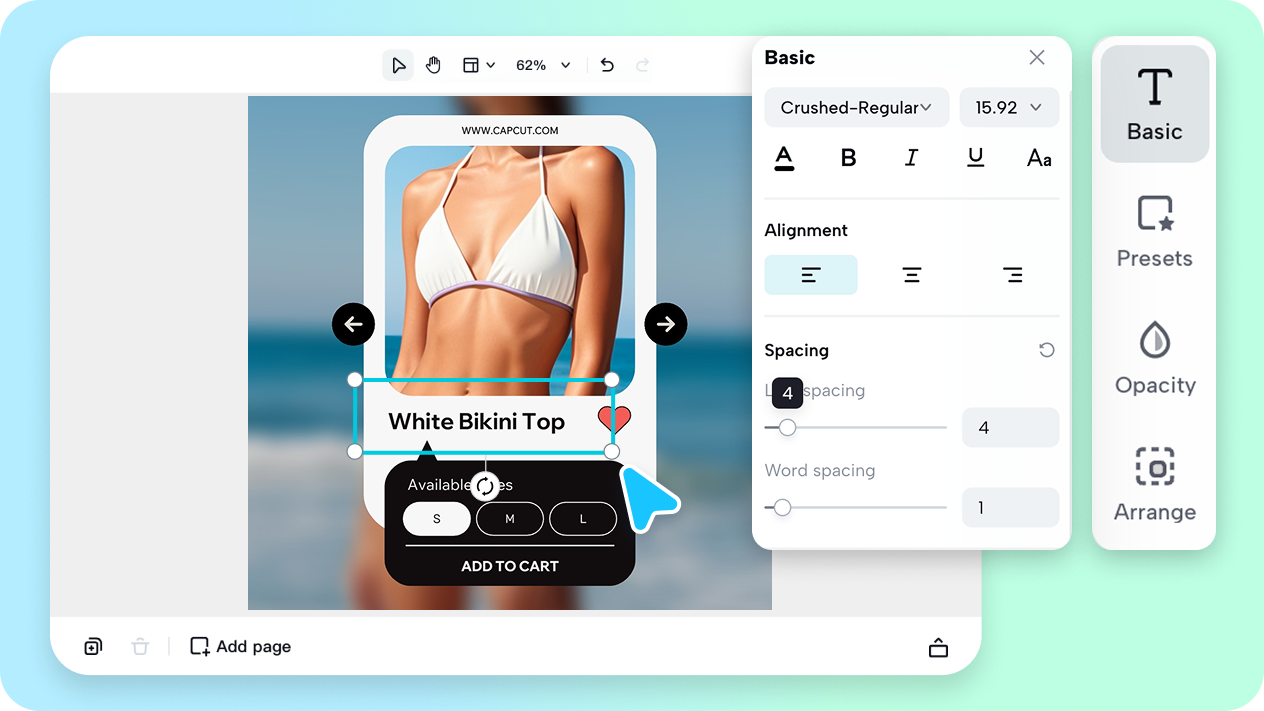 Drag-and-drop editing tools