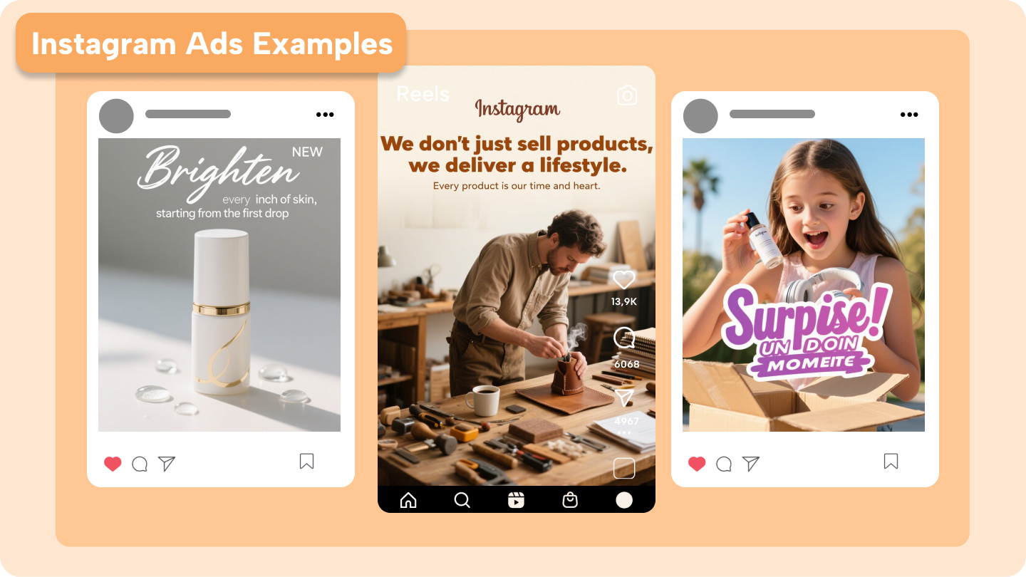 Mga halimbawa ng ad sa instagram