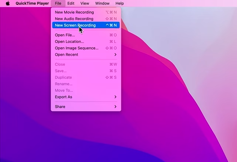 Использование проигрывателя QuickTime для записи FaceTime