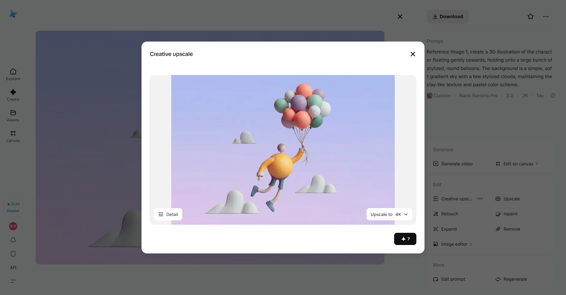 Creative upscale