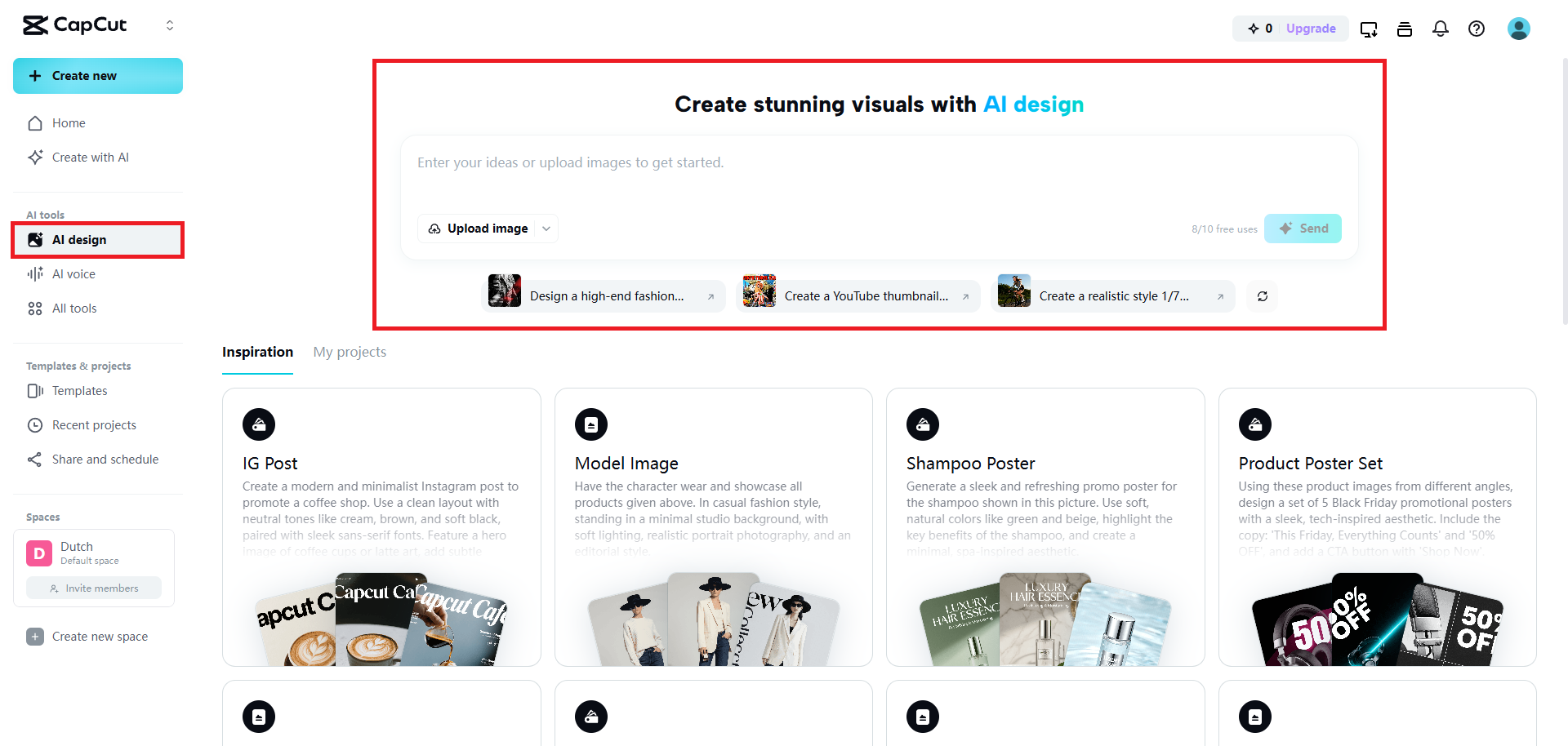 Pilih opsi desain AI