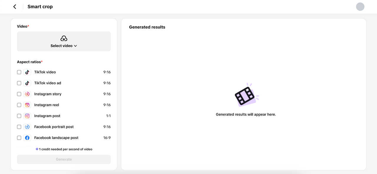 Recorte automático para plataformas online