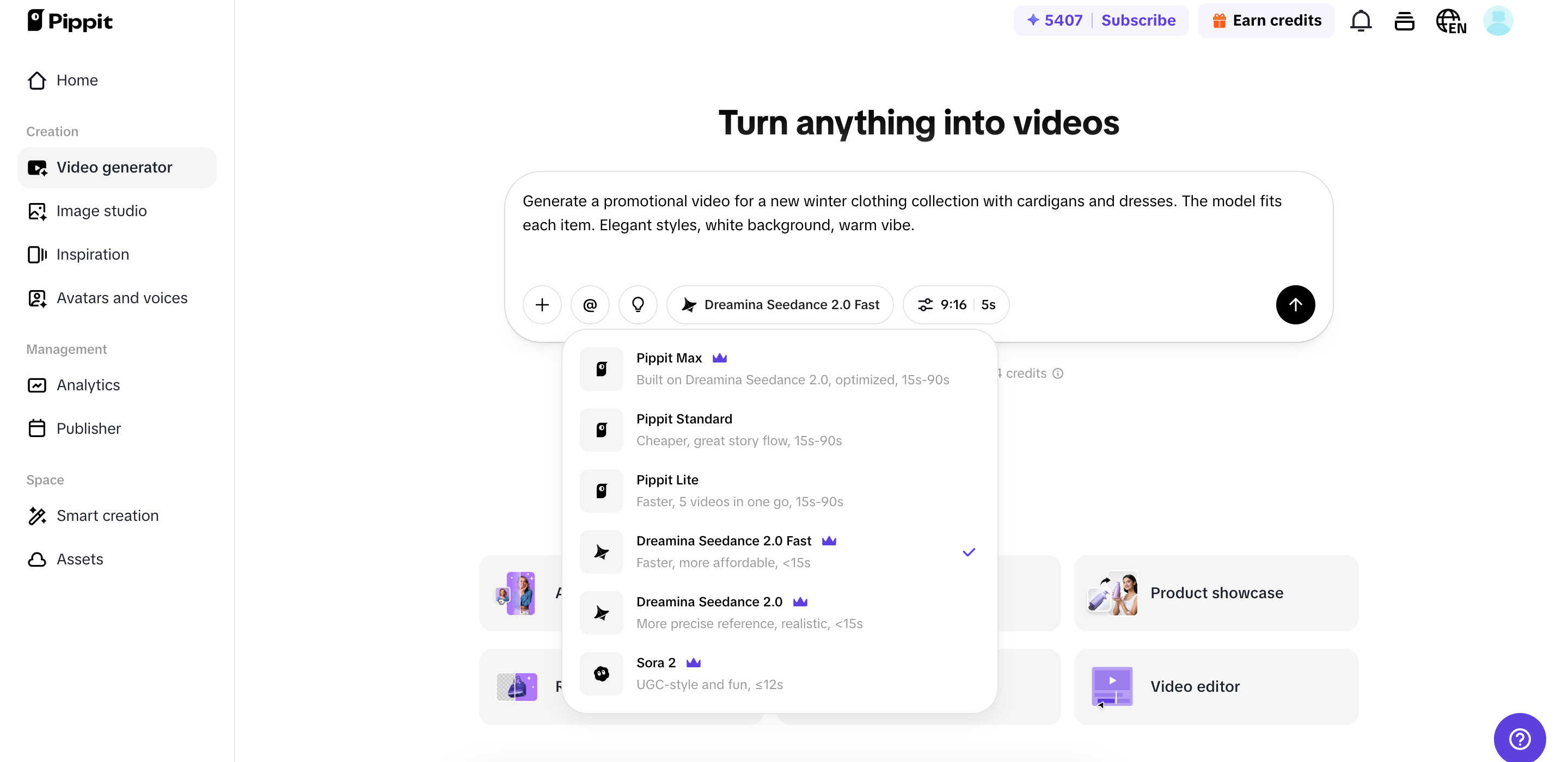 Generate your video