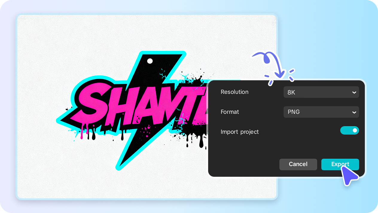 衣料品ブランドのロゴをPNG形式でCapCut