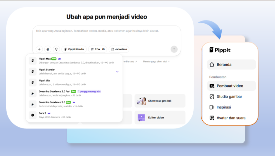 Menghasilkan video secara agen berdasarkan konten yang disediakan