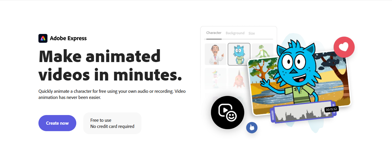 Antarmuka Adobe Express