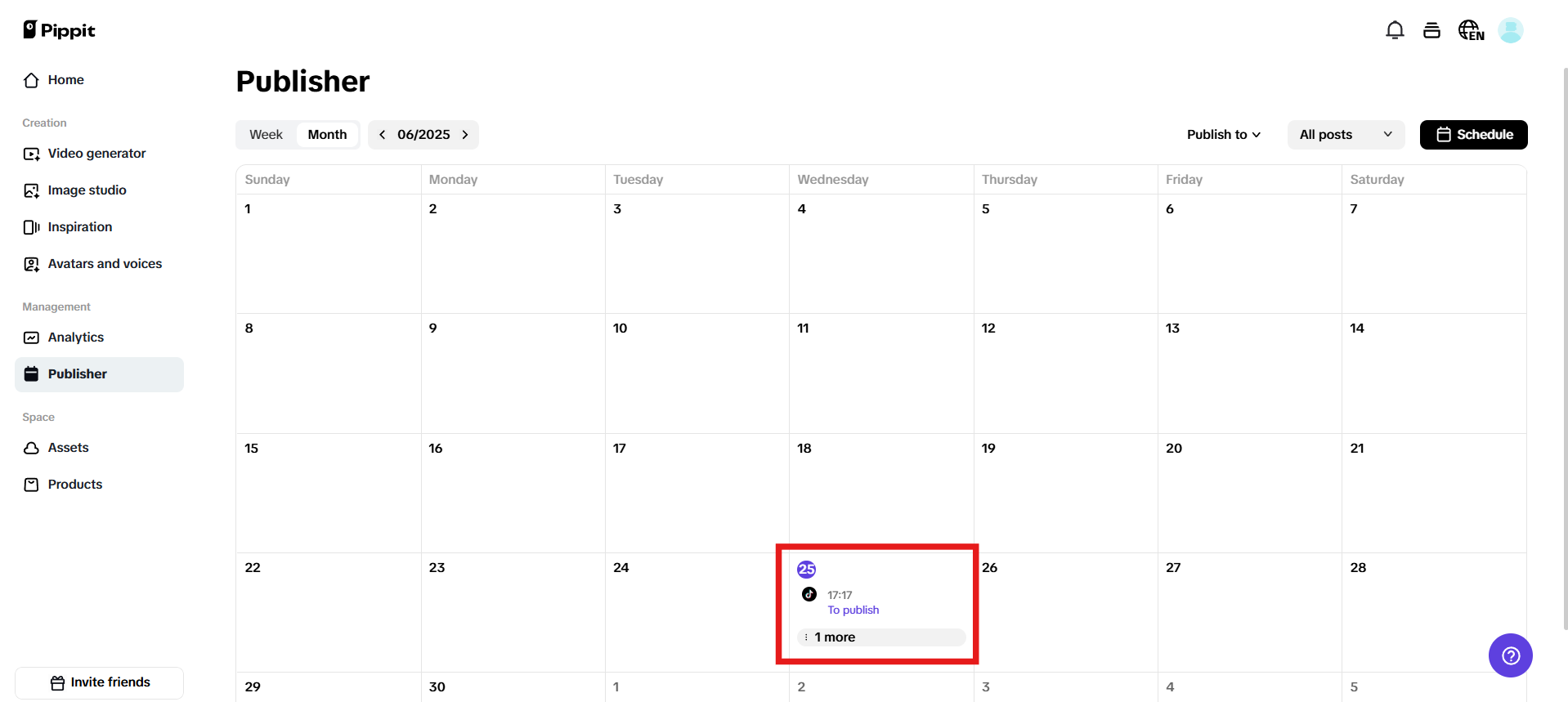 Bulk scheduling