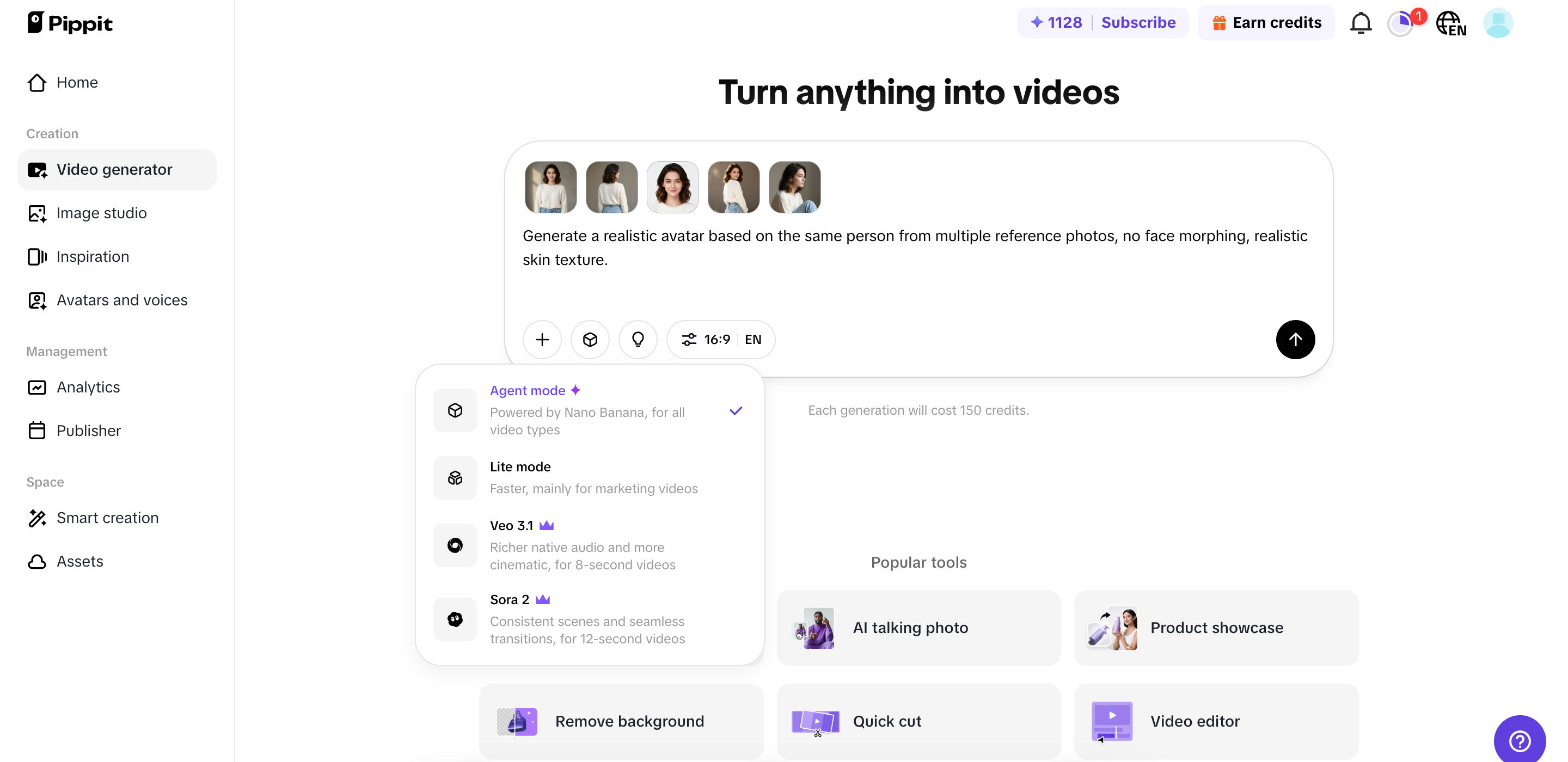 Upload and generate