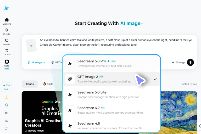 Adjust settings and generate