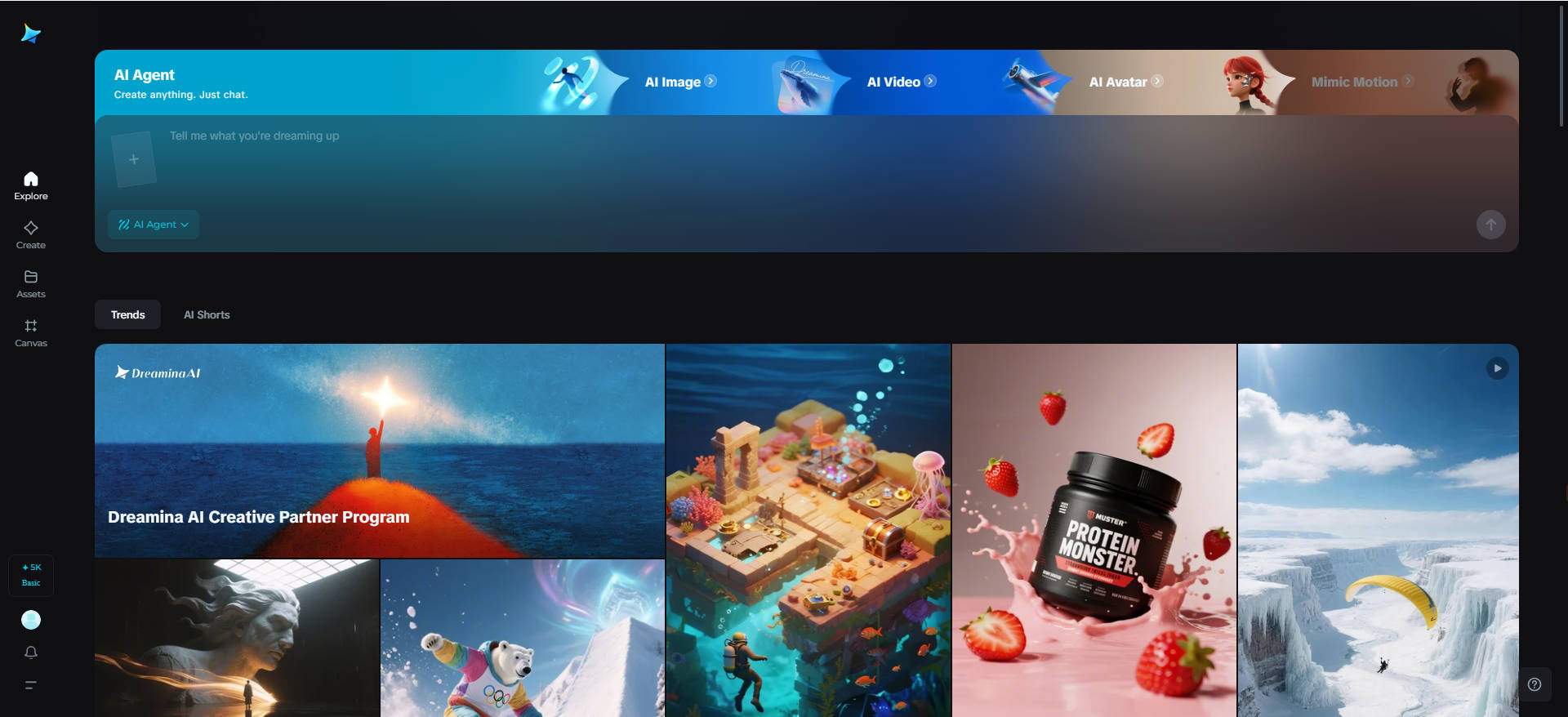 Dreamina interface