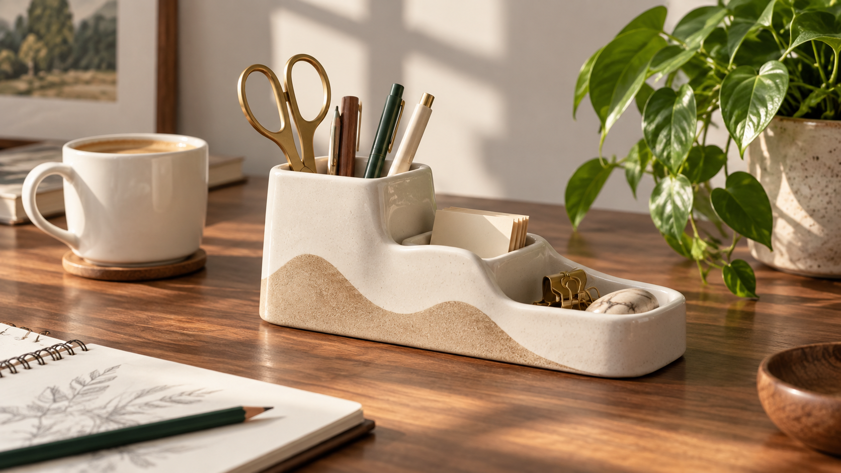 Conceito de objeto de mesa de cerâmica