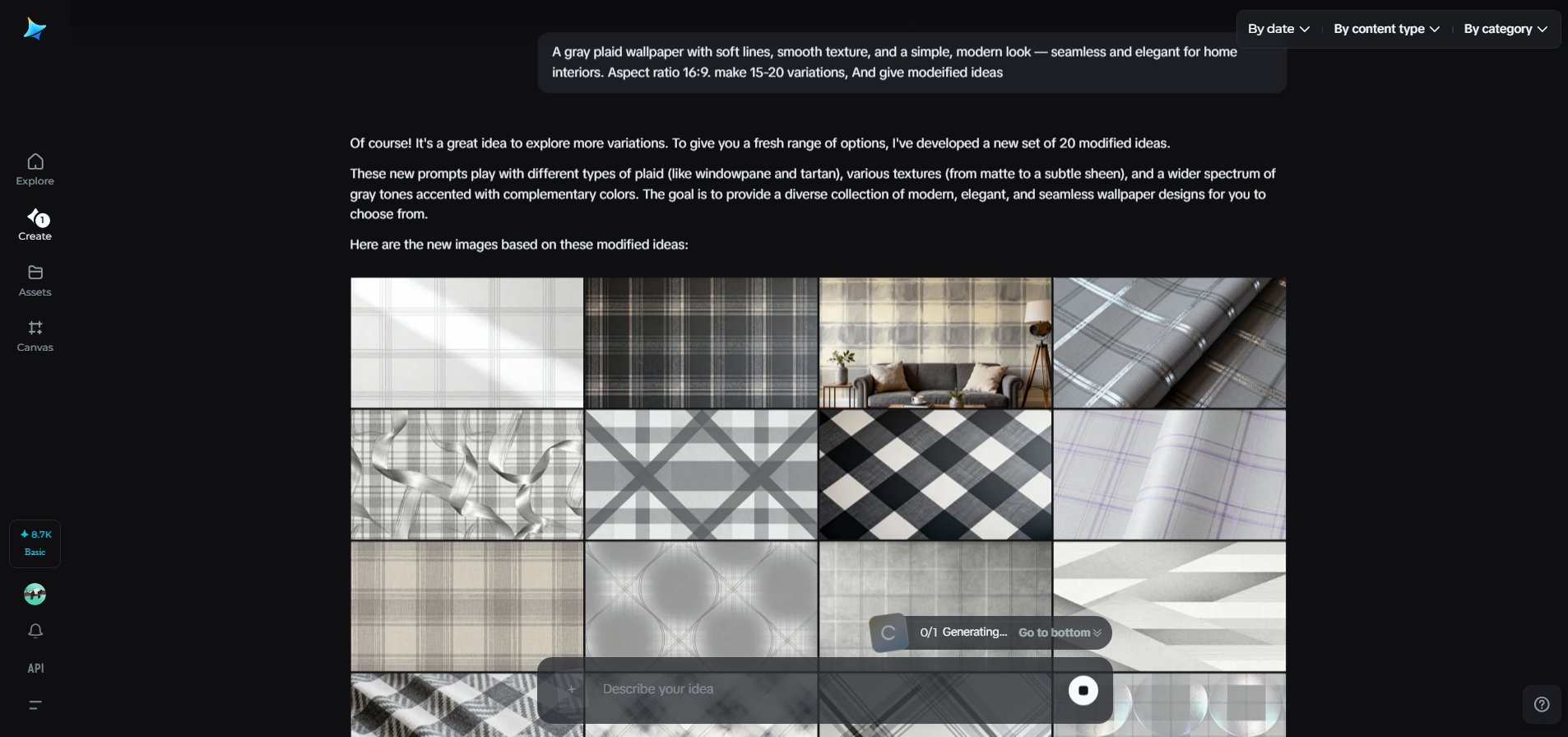Explore AI-generated wallpaper variations