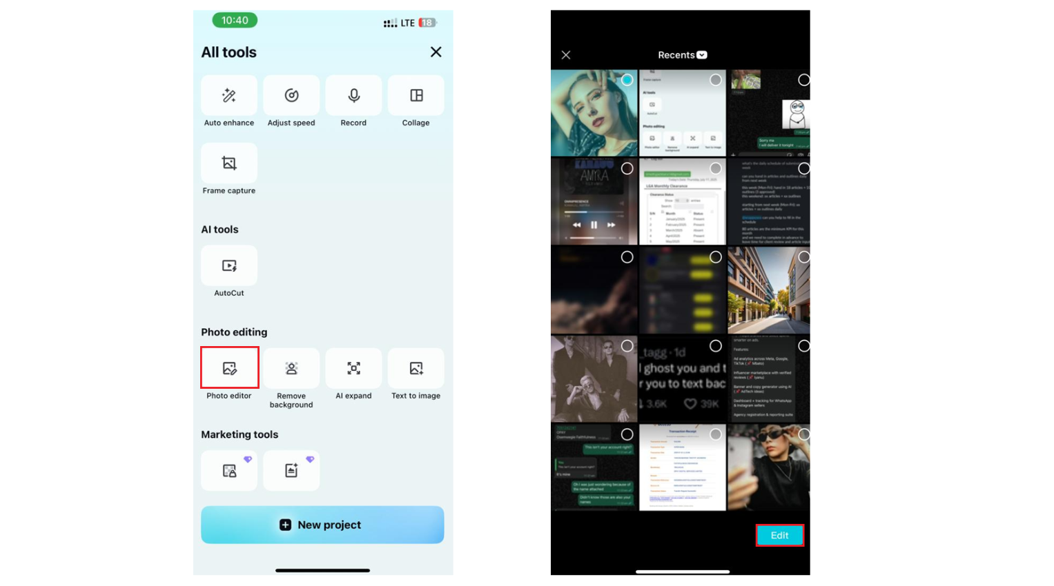 Ladda upp selfie-foto