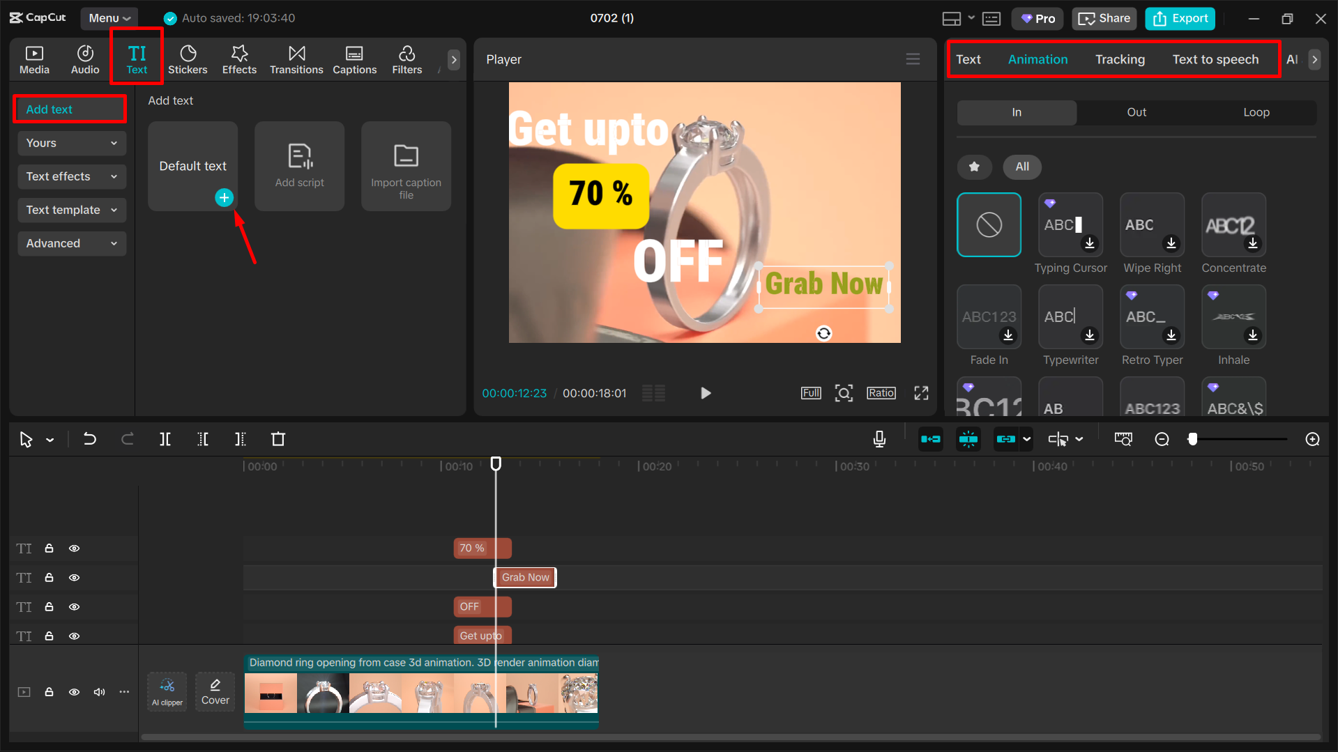 Editing the video in the CapCut desktop video editor