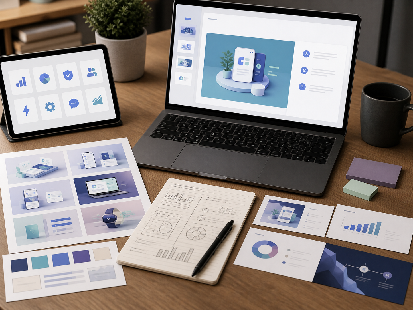 Startup-Deck-Grafiken und Icon-Konzepte