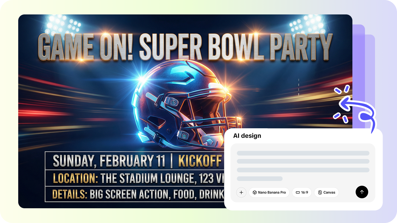 Design invitations with AI