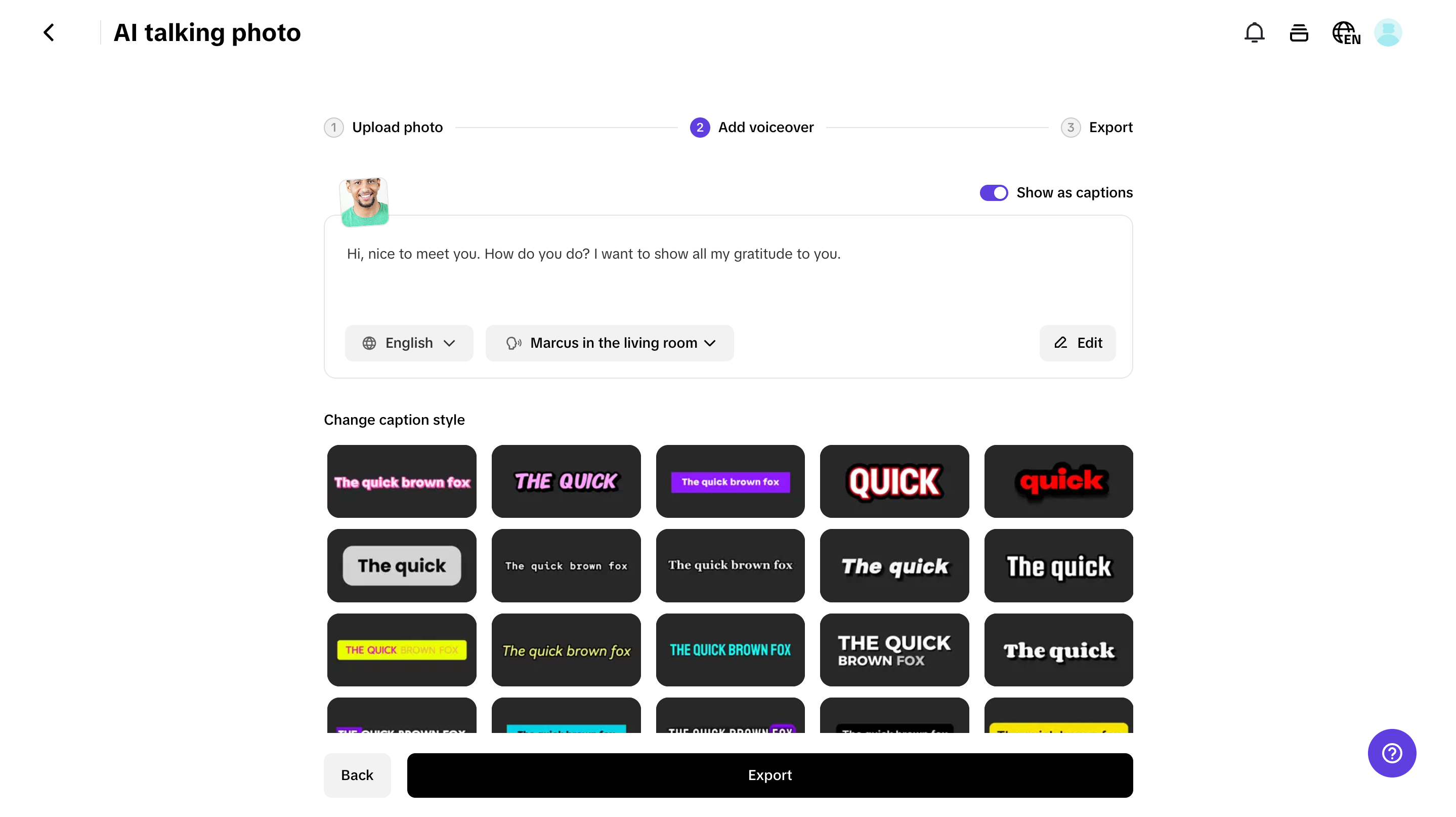 Customize your avatar