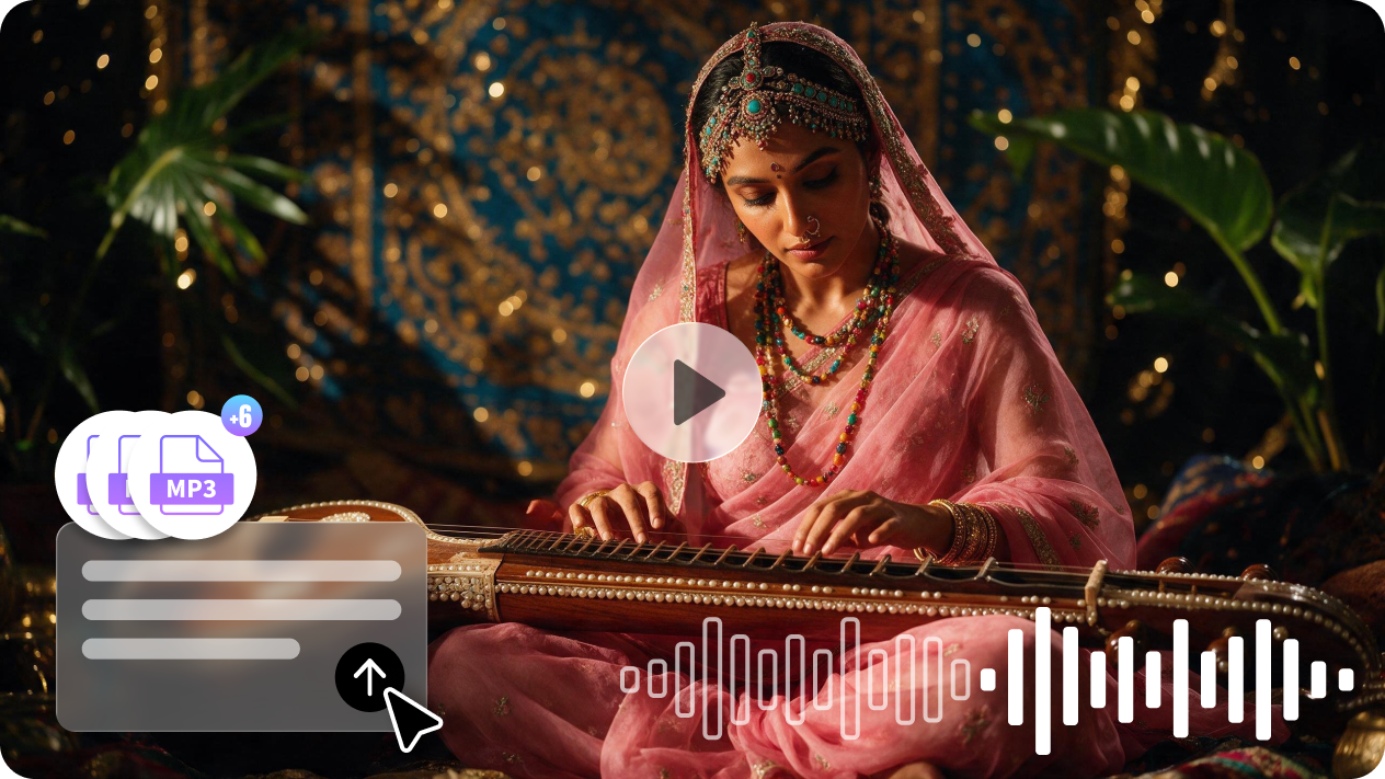 Kies een video- of audioreferentie om video 's naar het Indonesisch te vertalen en te dubben