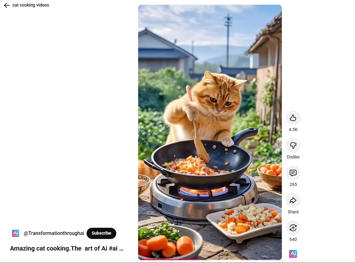 Amazing cat cooking