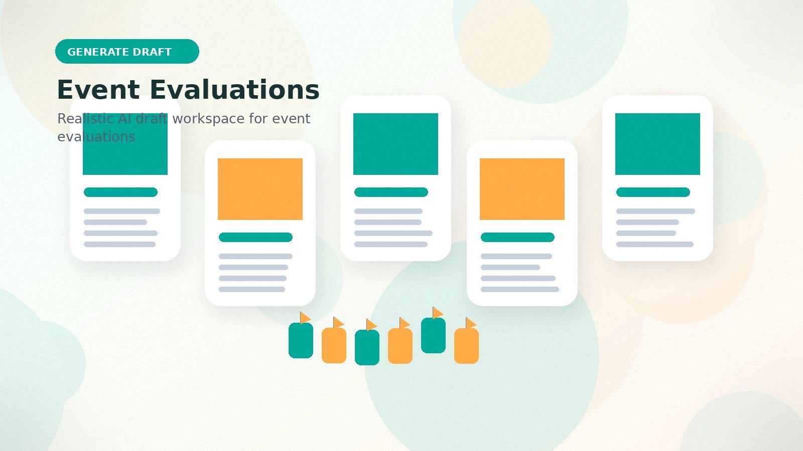 Event Evaluations realistic generate draft visual for event evaluations