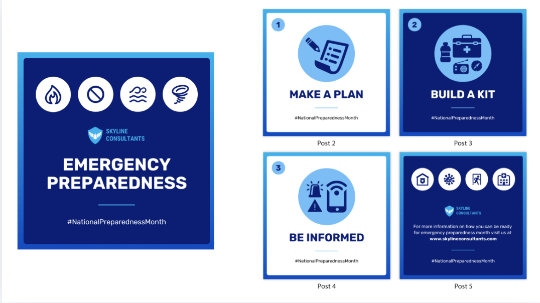 Emergency kit checklist graphic