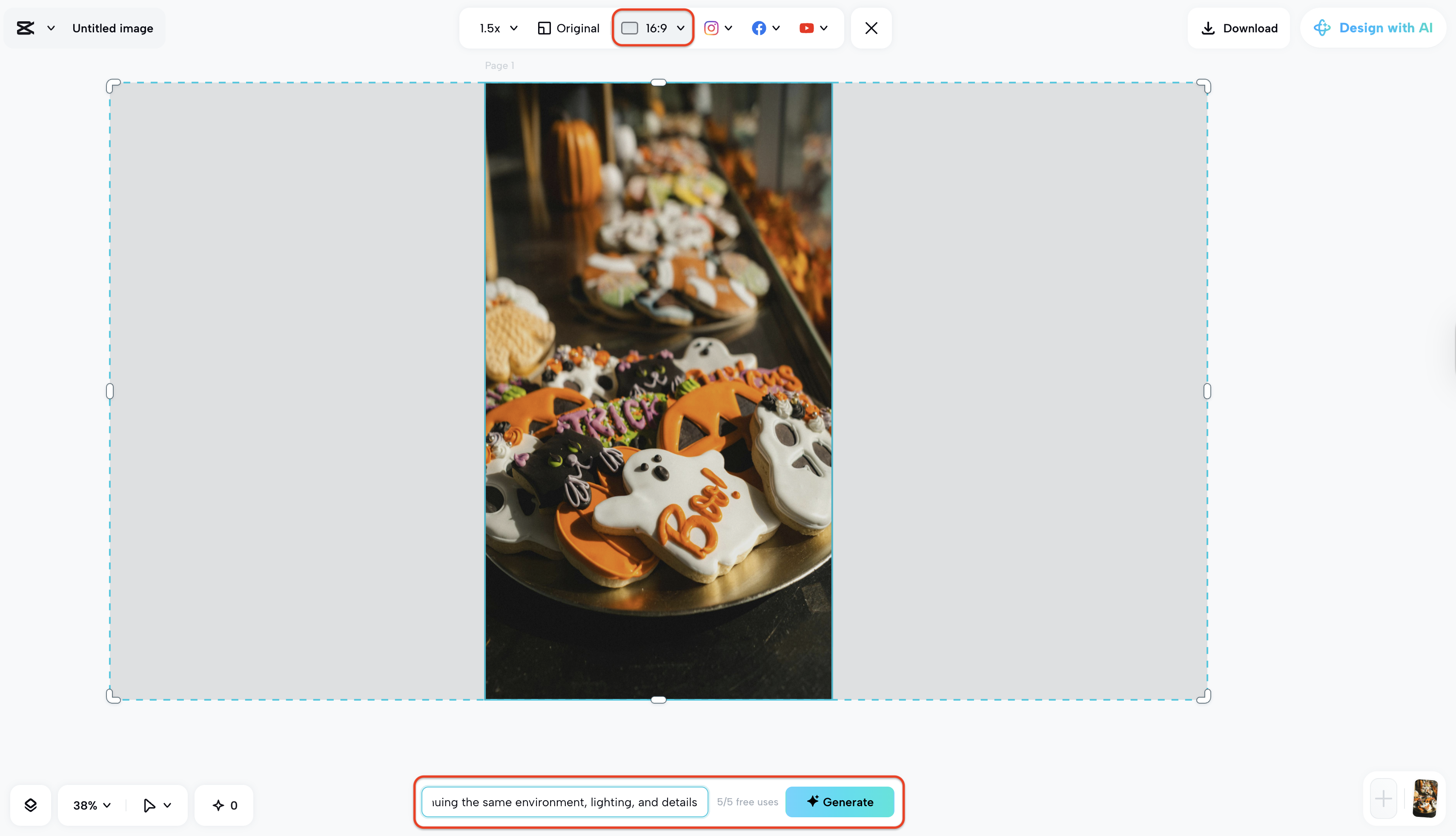 Enter the prompt and expand