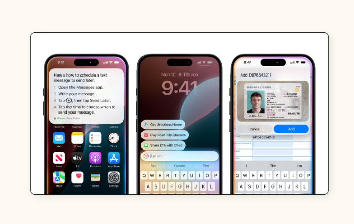 A Siri interfésze - egy rendkívül hatékony AI hangasszisztens